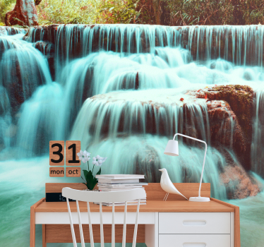 Mural de cascada flujo de cascada serena - TenVinilo