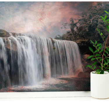 Mural de cascada majestuoso salto de agua - TenVinilo