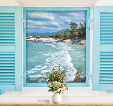 Mural de mar Ventana con vista al mar - TenVinilo