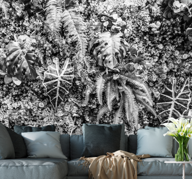 Mural de naturaleza capas de vegetación texturizadas - TenVinilo