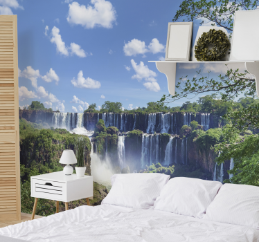 Mural de cascada escena majestuosa - TenVinilo