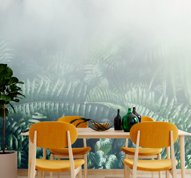 Mural de naturaleza paisaje verde vibrante - TenVinilo