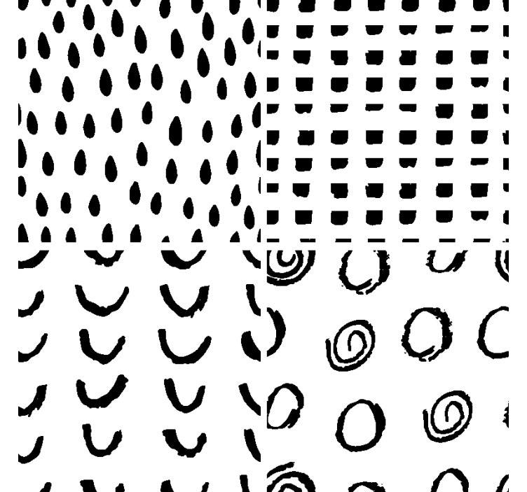 Posavasos moderno patrón blanco y negro - TenVinilo