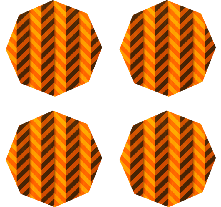 Portavasos halloween patrón chevron naranja - TenVinilo