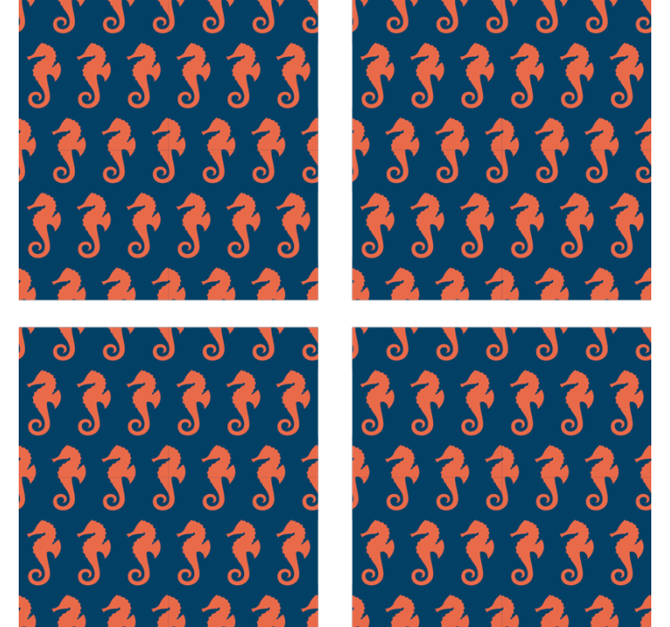 Posavasos frikis superficie con diseño de caballito de mar - TenVinilo