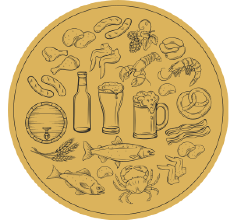 Portavasos cerveza iconos de comida y bebida - TenVinilo