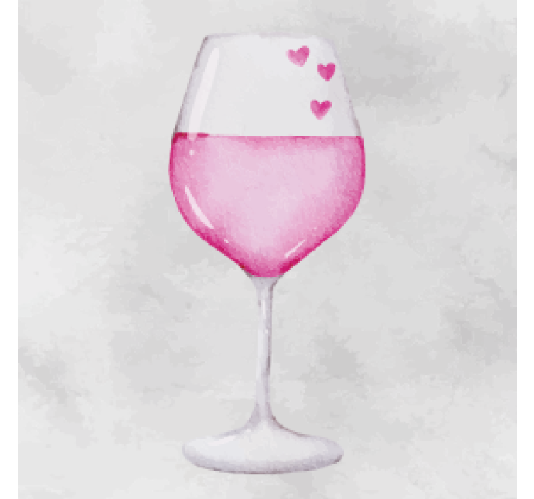 Portavasos personalizable vidrio adornado con corazón - TenVinilo