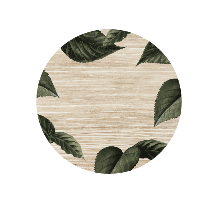Portavasos con diseño de hojas inspiradas en la naturaleza - TenVinilo