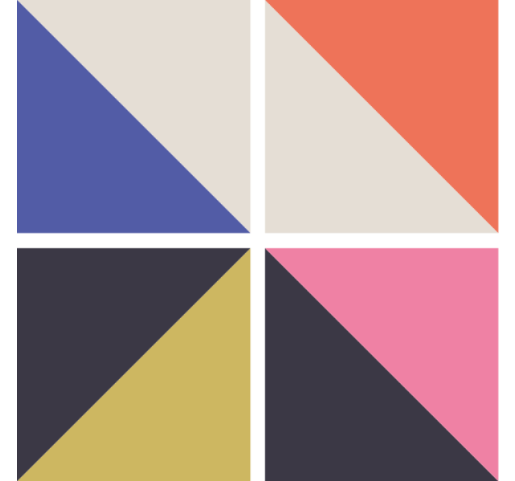 Portavasos ángulos geométricos multicolores - TenVinilo