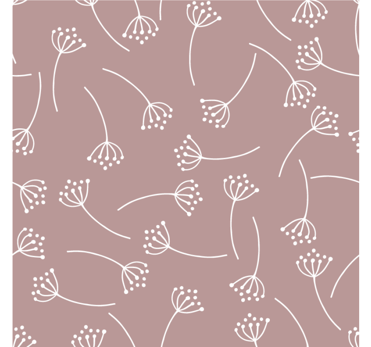 Portavasos motivo floral de línea - TenVinilo