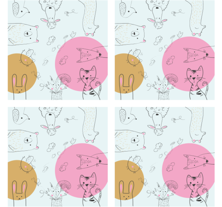 Posavasos frikis ilustraciones de animales caprichosos - TenVinilo