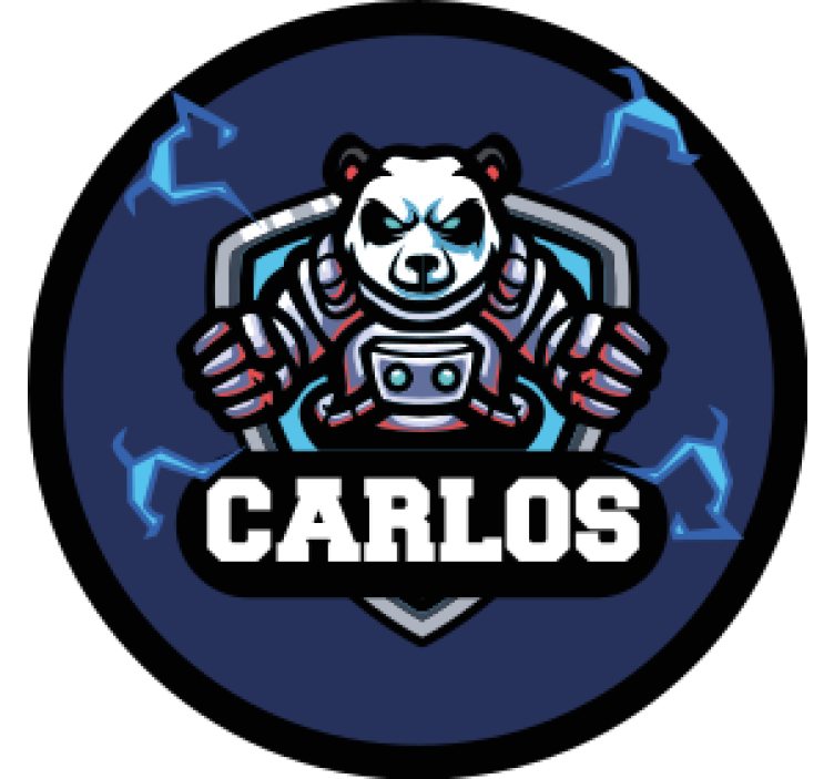 Posavasos personalizable Panda con nombre - TenVinilo