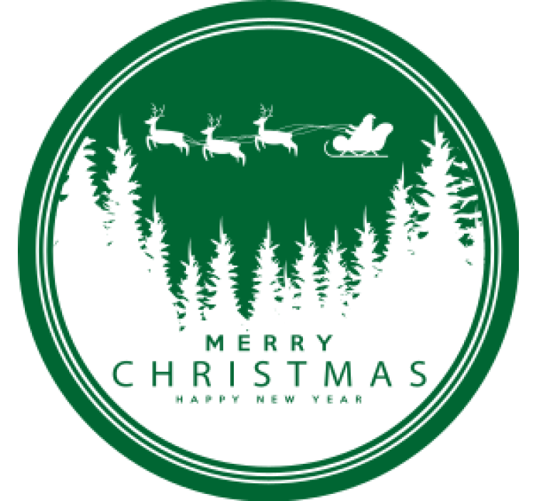 Portavasos navideño escena festiva de santa en trineo - TenVinilo