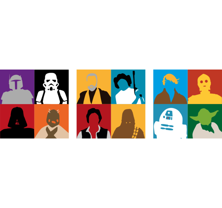 Patrón de iconos de estrellas de colores más posavasos - TenVinilo