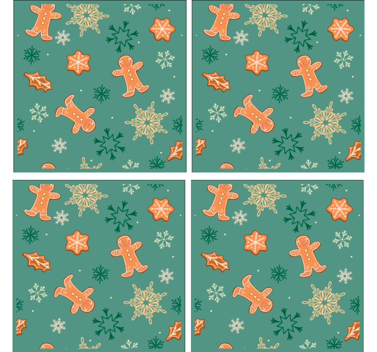 Portavasos navideño con diseño de galleta de jengibre - TenVinilo