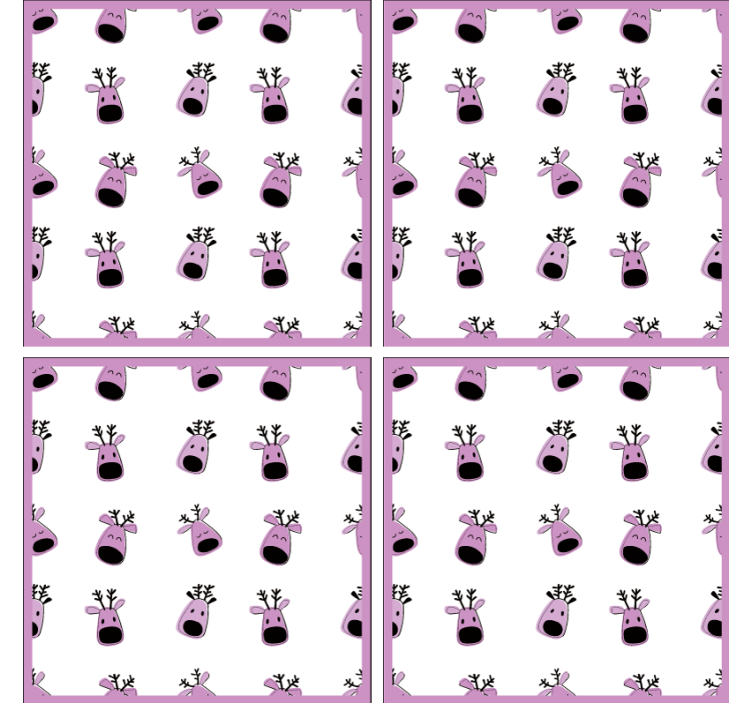 Portavasos navideño caras de renos juguetones - TenVinilo