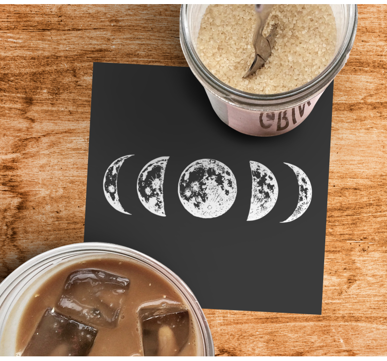 Fases lunares imprimir más posavasos - TenVinilo