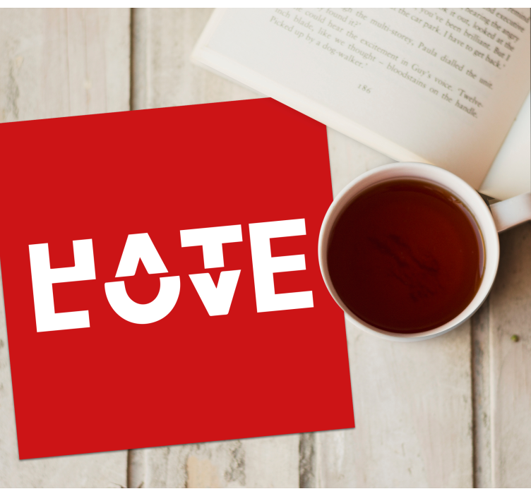 Posavasos con frases Odio amar - TenVinilo