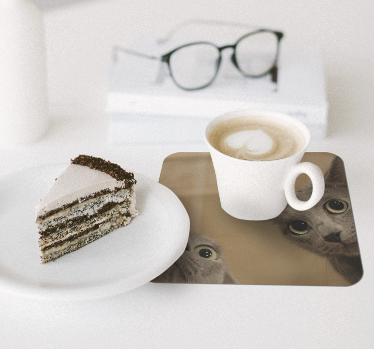 Posavasos frikis caras de gatos curiosas - TenVinilo