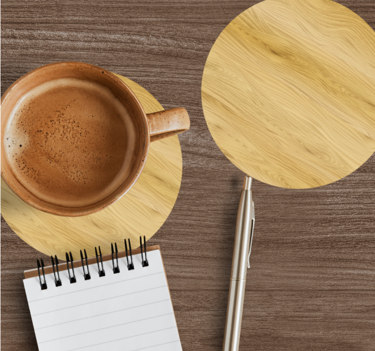 Posavasos textura Fondo de textura de madera realista - TenVinilo