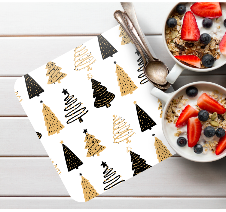 Posavasos navideño Arboles de navidad originales - TenVinilo