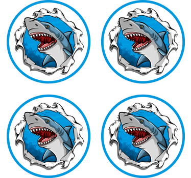 Posavasos friki de tiburones 3D - TenVinilo