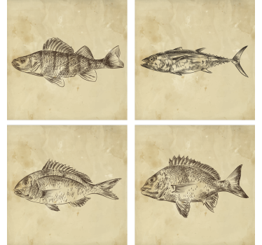 Posavasos frikis ilustración de pescado fantástico - TenVinilo