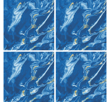 Portavasos efecto mármol azul remolino - TenVinilo