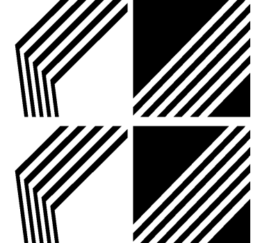 Posavasos rayas blancas y negras modernas - TenVinilo
