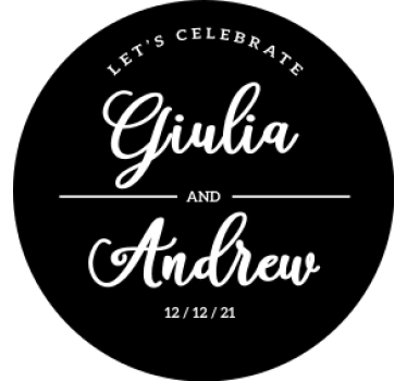 Portavasos boda nombres de celebración personalizados - TenVinilo