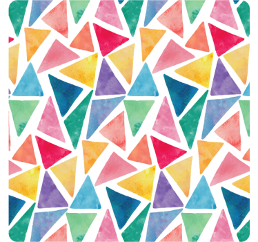 Portavasos patrón triangular colorido - TenVinilo