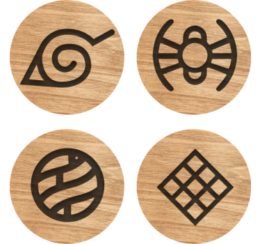 Posavasos textura Patrón de madera de naruto - TenVinilo
