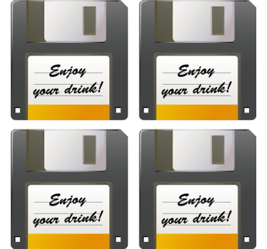 Portavasos recordatorio de bebida floppy disk - TenVinilo