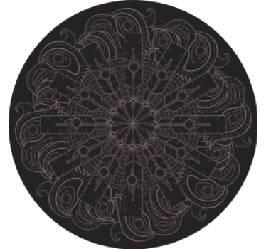 Portavasos patrón mandala intrincado - TenVinilo