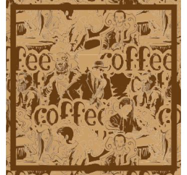 Portavasos personajes de café vintage - TenVinilo