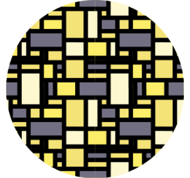 Portavasos patrón geométrico amarillo y gris - TenVinilo