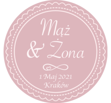 Portavasos boda diseño circular rosa elegante - TenVinilo
