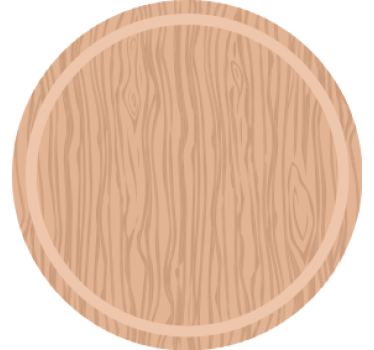 Portavasos con superficie de madera - TenVinilo