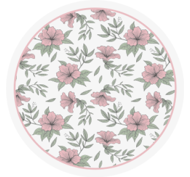 Portavasos diseño floral redondo - TenVinilo
