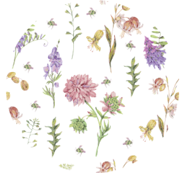Portavasos con detalles de patrón floral - TenVinilo