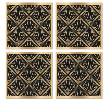 Posavasos original Patrón romboidal "art deco" - TenVinilo