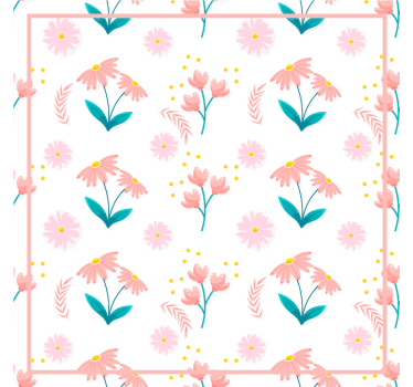 Portavasos diseño de patrón floral - TenVinilo
