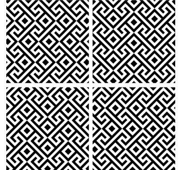 Portavasos patrón geométrico blanco y negro - TenVinilo
