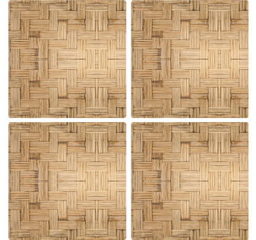 Posavasos imitación Efecto madera tejida - TenVinilo