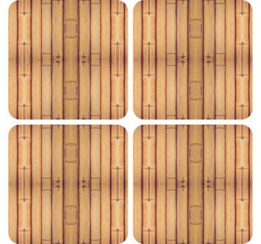 Posavasos imitación Efecto de textura de madera de bambú - TenVinilo