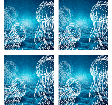 Portavasos patrones de medusas elegantes - TenVinilo