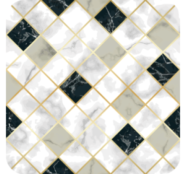 Portavasos de azulejos con patrón de mármol - TenVinilo