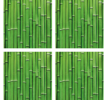 Portavasos patrón textura de bambú - TenVinilo