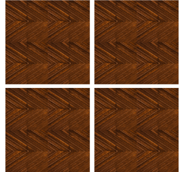 Portavasos patrón chevron madera - TenVinilo