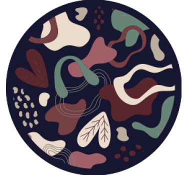 Portavasos diseño de formas orgánicas - TenVinilo